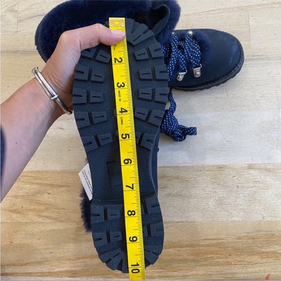 J.Crew winter shearling booties in navy NEW - Picture 10 of 10